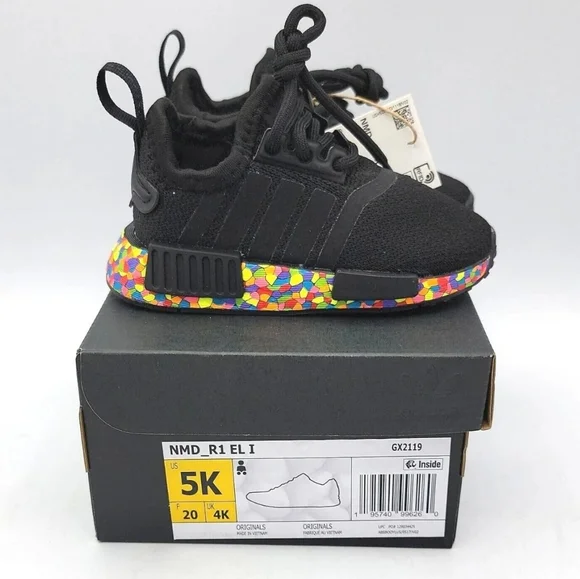 adidas | Shoes | Adidas Nmd Mosaic Black Sneakers Toddler Toddler Size 5  New With Tag | Poshmark
